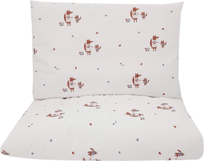 Parure de lit enfant Fox 90 × 120 cm + 40 × 60 cm en coton