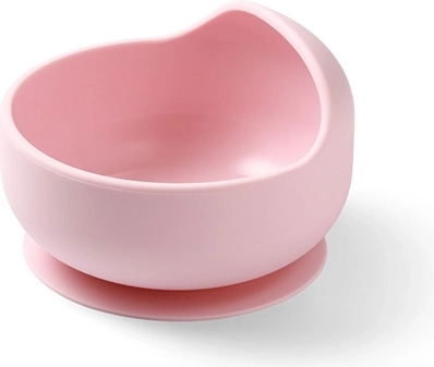 Bol en silicone BabyOno avec ventouse rose 6 m+