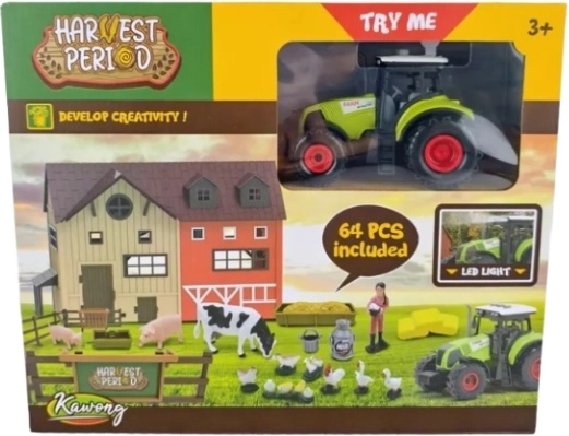 Ferme avec tracteur, lumière et son