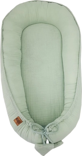 Nid en mousseline EKO pour bébé Mint 90 × 60 cm