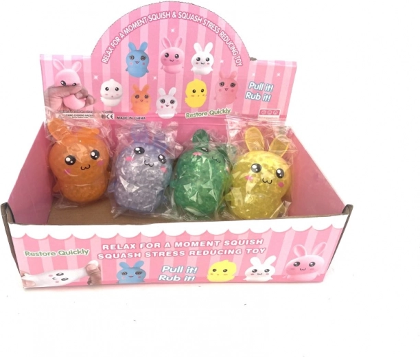 Jouet anti-stress farce à presser lapin 10×7 cm