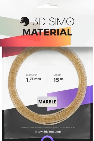 Filament marble pro stylo 3D et impression 3D – doré, 1,75 mm, 15 m