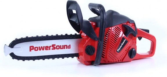 Scie en plastique à piles avec son réaliste