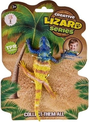 Lézard bleu-jaune