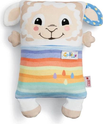 Nici Cosidoos peluche mouton 2-en-1 – coussin réversible 30 × 20 cm