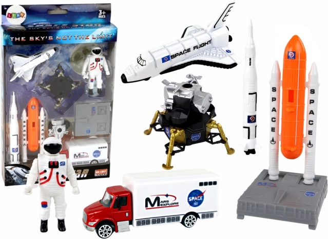 ensemble de figurines spatiales et fusées, 8 pièces