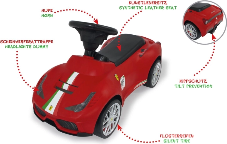 Porteur Jamara Ferrari 488 GTE rouge