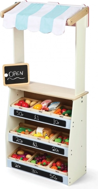 Tidlo boutique en bois et théâtre de marionnettes 2-en-1