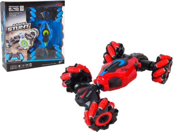 Voiture cascadeuse RC transformable et retournante avec lumières LED et sons (2,4 GHz)