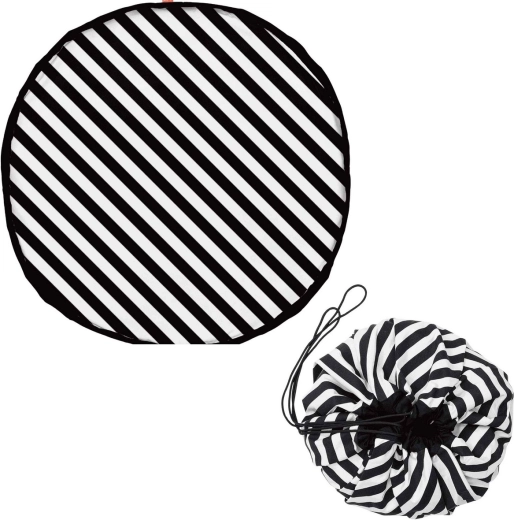 Play&Go Noomad Original tapis de jeu et sac à jouets stripes black