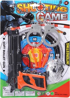 Set de police avec pistolet pour enfants 20,5 cm