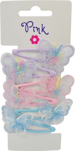 Barrettes avec papillon (6 pièces)