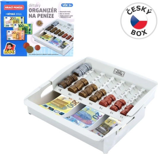 Boîte à argent – organiseur pour pièces et billets en euros