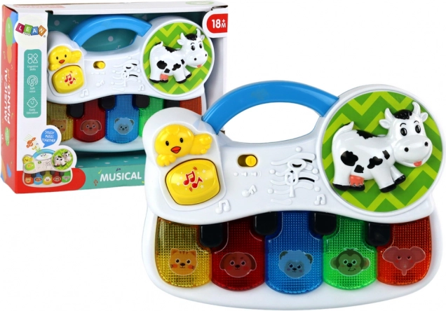 petit piano musical pour enfants avec animaux, lumières et sons