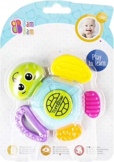 BAM BAM hochet coloré tortue