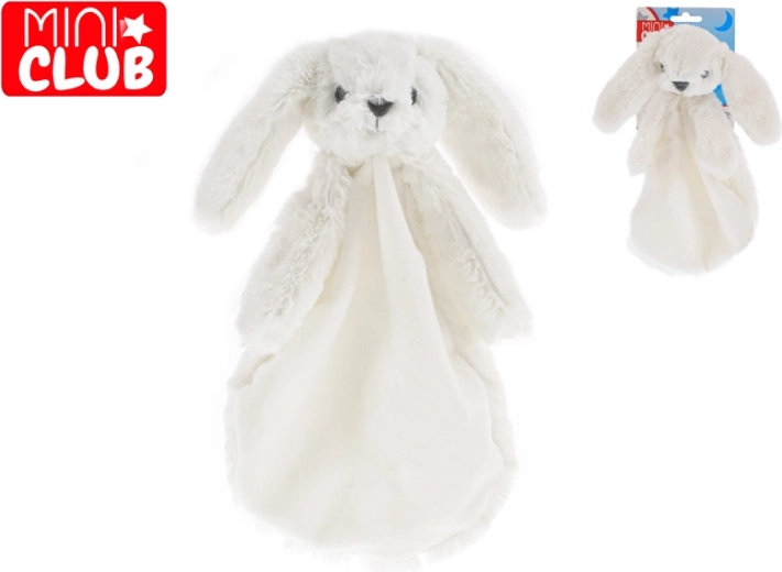 Mini Club doudou lapin en peluche toute douce 27 cm, blanc