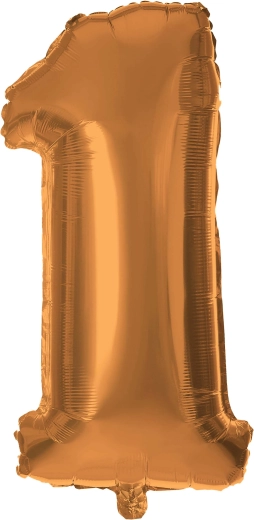 Ballon en aluminium chiffre 1 30 cm bronze TORO