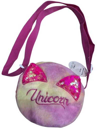 Sac à main rond pour enfant Licorne avec oreilles à sequins