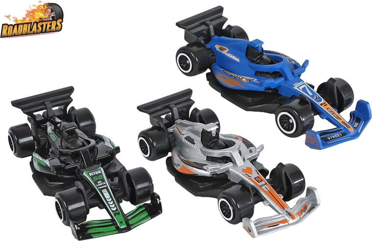 Voitures de course en métal Roadblasters 7,5 cm - lot de 3 pcs