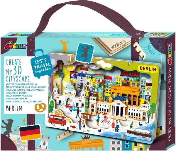 Puzzle 3D en bois panorama urbain de Berlin Avenir