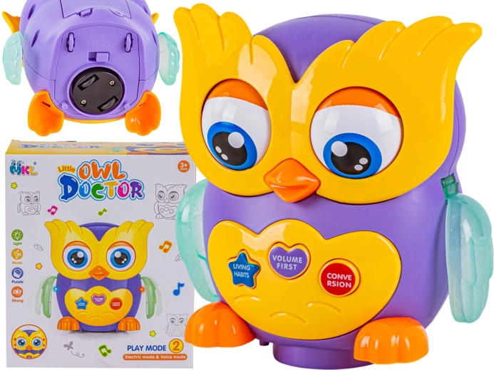 Hibou éducatif interactif – petit hibou musical intelligent violet - 1 pièce