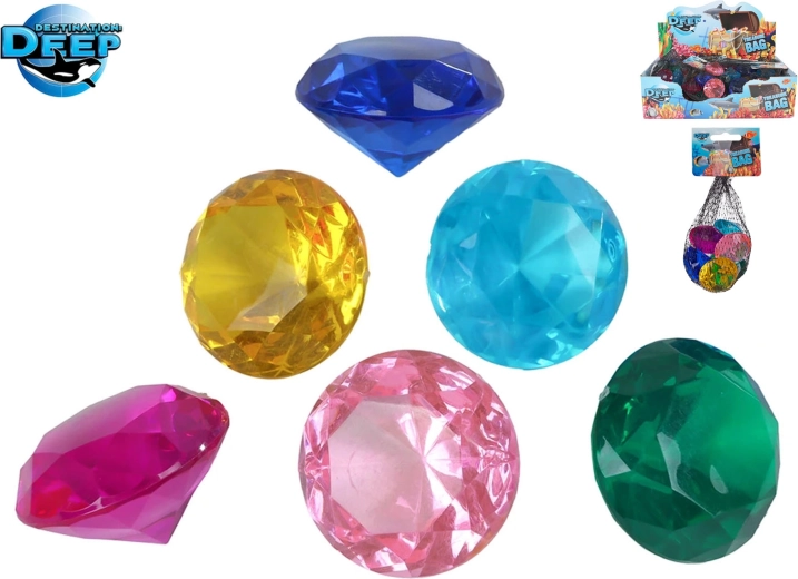 Destination Deep diamants en plastique scintillants – lot de 6 pièces