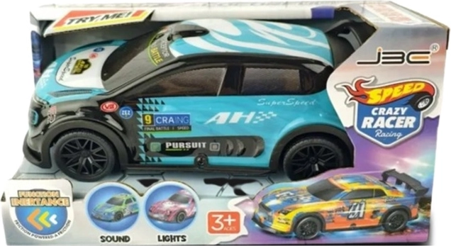 Petite voiture de sport avec effets lumineux et sonores, en boîte