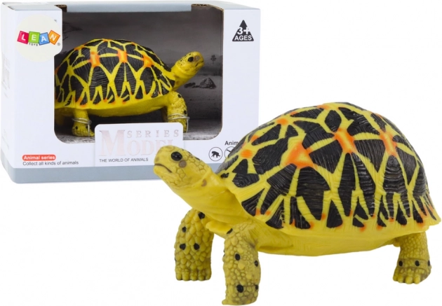 Figurine de tortue réaliste de collection – jaune et noir