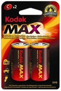 Piles alcalines KODAK Alkaline Max C 1,5 V, lot de 2