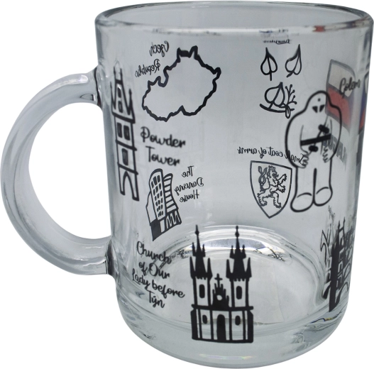 Tasse en verre 330 ml TOP PRAHA pour enfants
