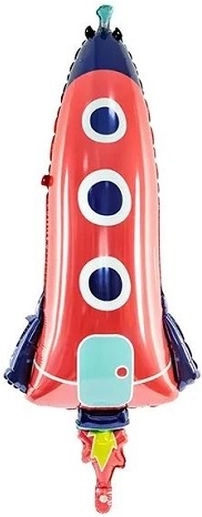 Ballon en aluminium fusée mix 44 × 115 cm