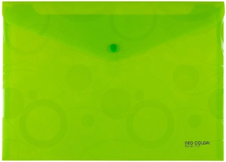 Pochette à bouton-pression A4 NEO COLORI verte
