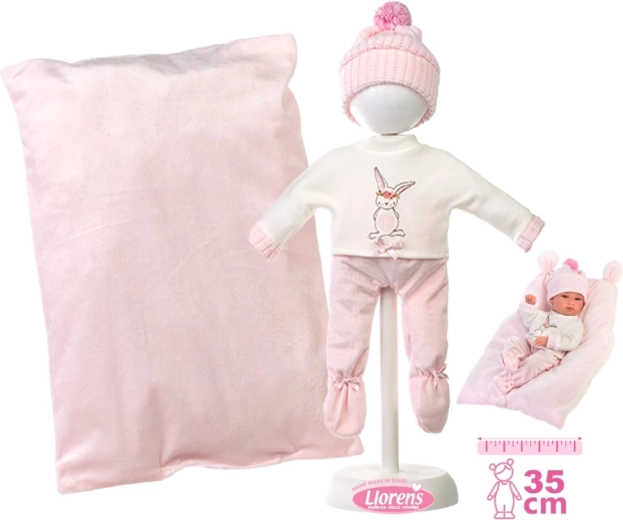 Llorens tenue pour poupon New Born 35–36 cm avec accessoires