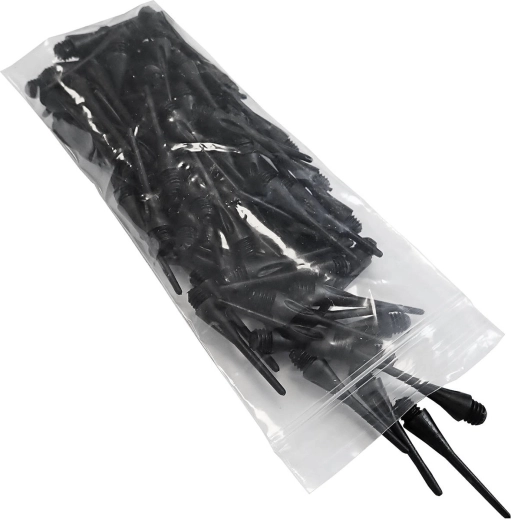Pointes de rechange Brother en plastique pour fléchettes noires - set de 100 pcs