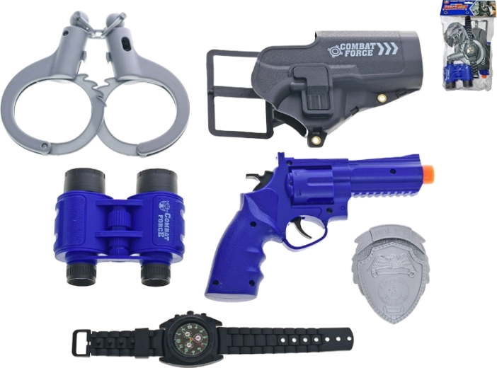 Set de police avec pistolet et accessoires pour enfants