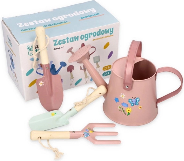 Set rose d’outils de jardin Adam Toys - 1 pièce