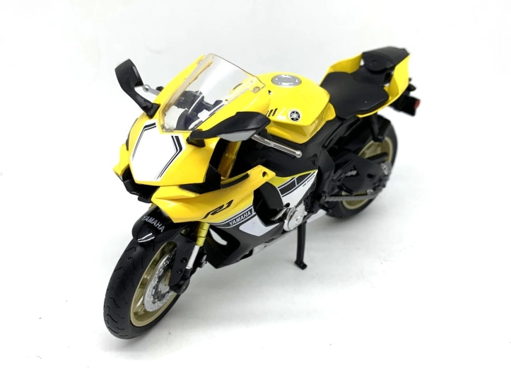 Modèle de moto MSZ Yamaha YZF-R1 jaune 1:12 - 1 pièce