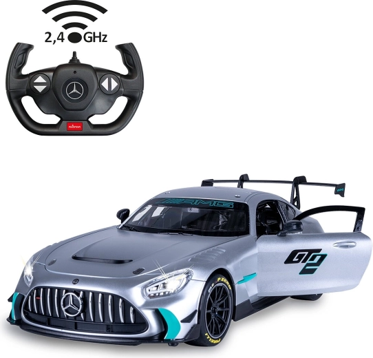 Voiture télécommandée Mercedes-AMG GT2 à l’échelle 1:14, argentée