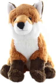 Renard en peluche assis écologique