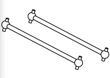 Arbre de transmission arrière de 76 mm pour Voltage, Major et Infect - 2 pièces