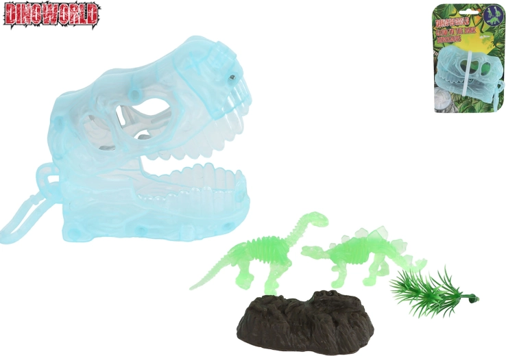 Porte-clés Dinoworld 3D avec dinosaures phosphorescents 11 cm