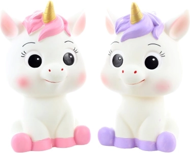 Tirelire licorne en plastique