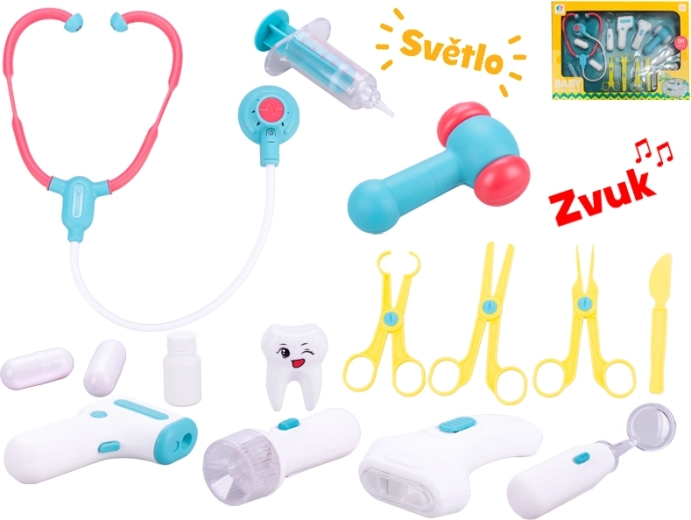 Set de docteur avec effets lumineux et sonores à piles