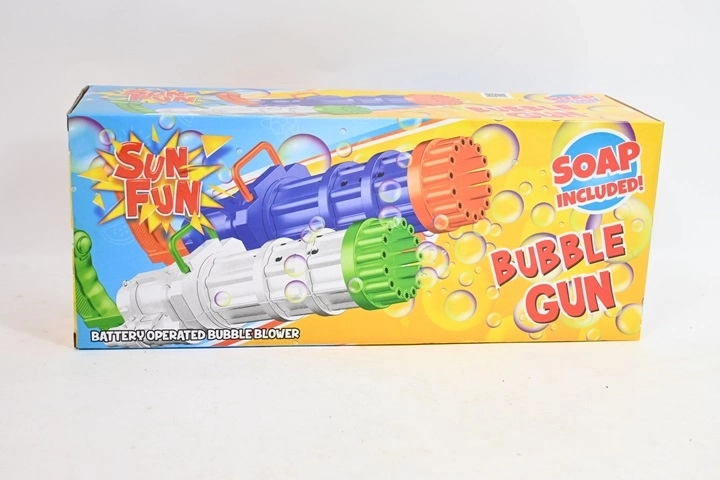 Pistolet à bulles 37 cm à piles - 1 pièce