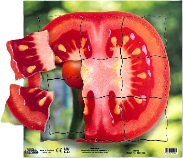 Just Jigsaws Tomate et ses phases de croissance végétative – puzzle en bois à étages de 19 pièces