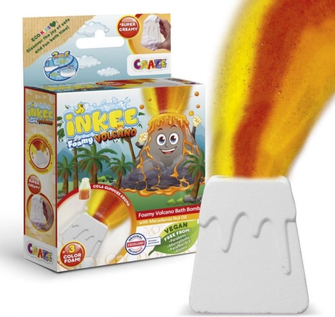 Inkee bombe de bain moussante volcan