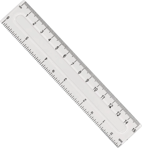 Règle en plastique GRAND 15 cm - 1 pièce