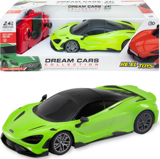 Reel Toys McLaren 765LT voiture RC télécommandée 1:24 verte 17 cm - 1 pièce