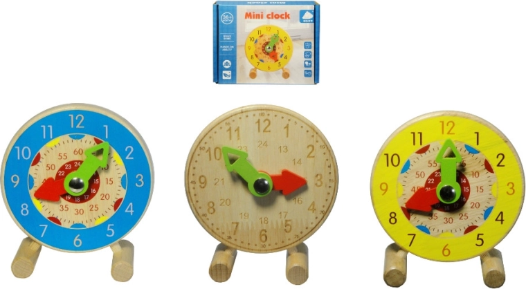 Horloge éducative en bois