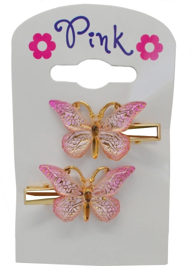 Lot de 2 barrettes papillon